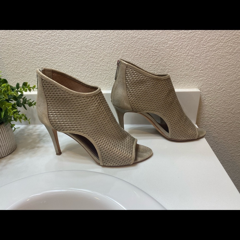 Donald J Pliner metallic booties